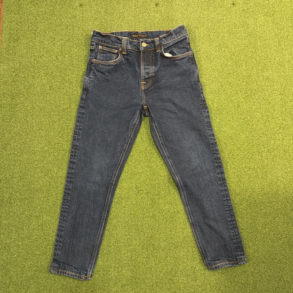 NUDIE Italy Steady Eddie II Dry True Stretch Cotton Denim Jeans W28 L28